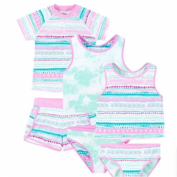 NWT Eddie Bauer 4 piece reversible swim suit/ tankini